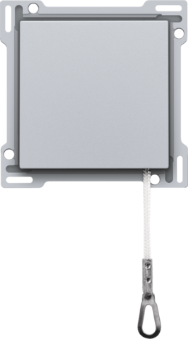 Niko intense sterling Centraalplaat voor trekschakelaar 16A 250V AC Niko Intense sterling coated