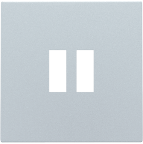 Niko intense sterling afwerkingsset voor dubbele USB-A-lader Niko Intense sterling coated