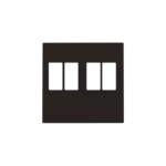 Niko Intense Dark Brown Coated afwerkingsset voor tweevoudige luidsprekeraansluiting 124-69701 RAL 060 30 05 Niko Intense Dark Brown Coated RAL 060 30 05