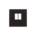 Niko Intense Dark Brown Coated afwerkingsset voor enkelvoudige luidsprekeraansluiting 124-69801 RAL 060 30 05 Niko Intense Dark Brown Coated RAL 060 30 05