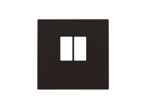 Niko Intense Dark Brown Coated afwerkingsset voor enkelvoudige luidsprekeraansluiting 124-69801 RAL 060 30 05 Niko Intense Dark Brown Coated RAL 060 30 05