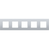 Niko intense sterling Vijfvoudige afdekplaat met 71 mm centerafstand Horizontaal/Vertikaal Niko Intense Sterling