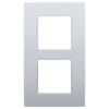 Niko intense sterling Tweevoudige afdekplaat met 60 mm verticale centerafstand Niko Intense Sterling