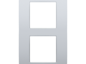 Niko intense sterling Tweevoudige afdekplaat met 60 mm verticale centerafstand Niko Intense Sterling