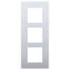 Niko intense sterling Drievoudige afdekplaat met 60 mm verticale centerafstand Niko Intense Sterling