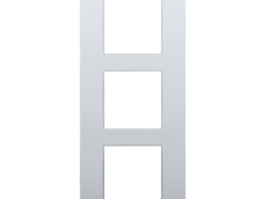 Niko intense sterling Drievoudige afdekplaat met 60 mm verticale centerafstand Niko Intense Sterling