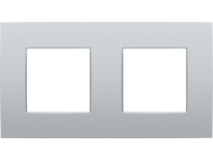 Niko intense sterling Tweevoudige afdekplaat met 71 mm centerafstand Niko Intense Sterling