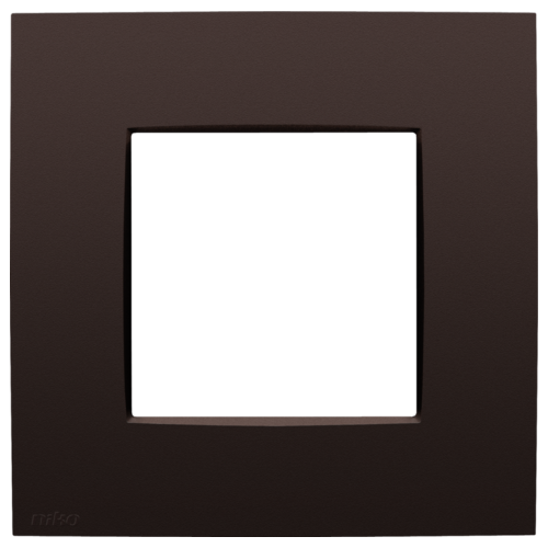 Niko intense dark brown enkelvoudige afdekplaat Niko Intense Dark Brown