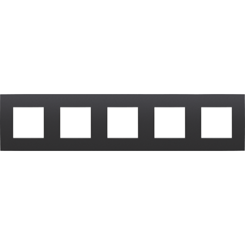 Niko Intense matt black 130-76005 Vijfvoudige afdekplaat met 71 mm Niko Intense matt black
