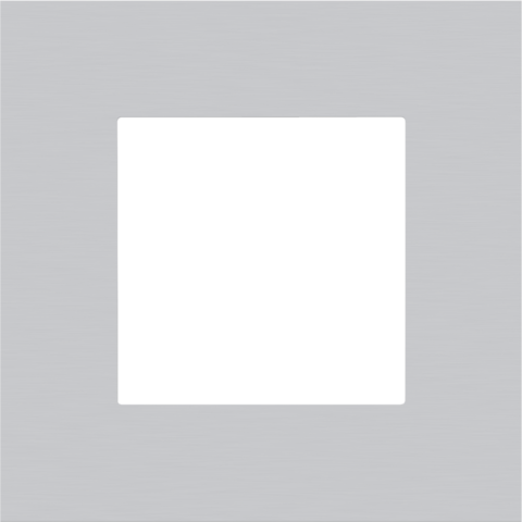 Niko Pure alu grey Enkelvoudige afdekplaat Niko Pure alu grey brushed