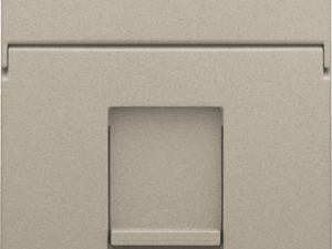 Niko Pure steel champagne Centraalplaat 1x RJ11 UTP vlak met tekstveld Niko Pure steel champagne coated