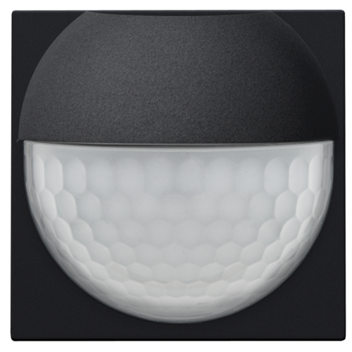 Niko Pure steel black Home Control centraalplaat inbouw bewegingsmelder sensor 180°