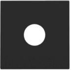 Niko Pure steel black Centraalplaat voor coax-aansluiting enkelvoudig Niko Pure steel black coated