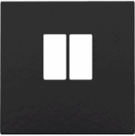 Niko Pure bakelite piano Centraalplaat voor enkelvoudige luidsprekeraansluiting Niko Pure Bakelite® piano black