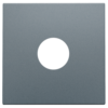 Niko Pure alu steel grey Afwerkingsset voor enkelvoudige coaxaansluiting voor tv Niko Pure alu steel grey