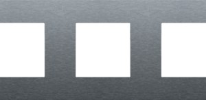 Niko Pure alu steel grey Vijfvoudige afdekplaat Niko Pure alu steel grey