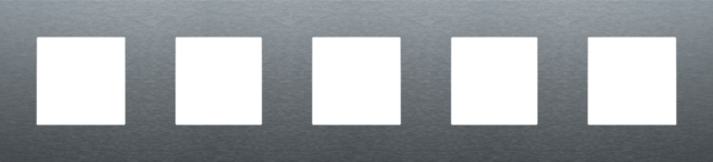 Niko Pure alu steel grey Vijfvoudige afdekplaat Niko Pure alu steel grey