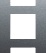 Niko Pure alu steel grey Drievoudige Verticale afdekplaat Niko Pure alu steel grey