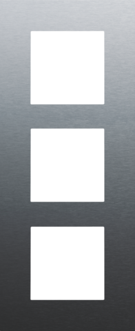 Niko Pure alu steel grey Drievoudige Verticale afdekplaat Niko Pure alu steel grey