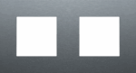 Niko Pure alu steel grey Horizontale Afdekplaat Tweevoudige afdekplaat Niko Pure alu steel grey