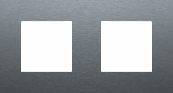 Niko Pure alu steel grey Horizontale Afdekplaat Tweevoudige afdekplaat Niko Pure alu steel grey