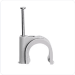 100 x Legrand Hechtklem Fixfor ronde kabel diam. 10mm -grijs- spijker 20mm Nagelklemmen