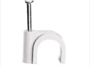 100 x Legrand Hechtklem Fixfor ronde kabel diam. 6mm - wit - spijker 25mm Nagelklemmen