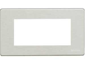 Bticino Afdekplaat Magic 4 modules voor ref. 504S en ref. 504SA Aluminium