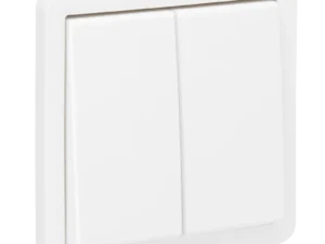 Niko Hydro Wit Wisselschakelaar dubbel 10AX 250VAC schroefklem excl opbouwdoos IP55 701-32600 RAL 9010 Niko Hydro Wit schakelaars