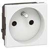 Legrand Mosaic contactdoos 2P+A schroefklem 10/16A 250V 2 modules wit