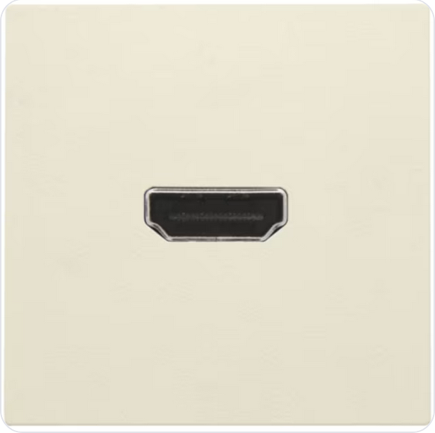 Niko original cream 100-69417 Afwerkingsset met HDMI-naar-HDMI-aansluiting Niko Audio & Hdmi sokkels