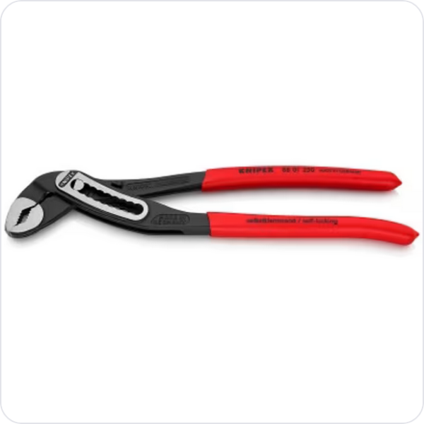 Knipex Tang Waterpomptang Alligator gepolijste kop kunststof handgreep L 250 mm Waterpomptang