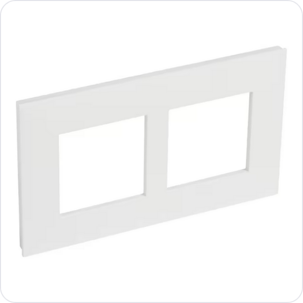 Legrand Valena Next afdekplaat 2 mechanismen vert centerafstand 57mm wit Valena Next Wit