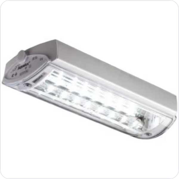 VAN LIEN Aqualux plafond/wandobpouw LED dec. Ind. Batterij 1x3W 6500K 153lm IP65 wit Noodverlichting