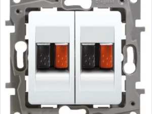 10 x Legrand Niloé dubbele luidsprekercontactdoos steekklem wit schroefbevestiging Legrand Niloé wit