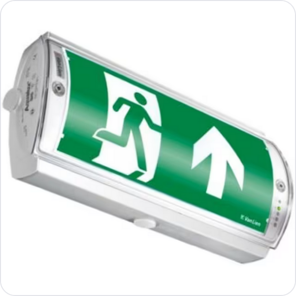 VAN LIEN Aqualux plafond/wandopbouw LED dec. ind. batterij 2x1W 6350K 89lm IP65 wit Noodverlichting