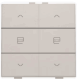 Niko Original light grey Home Control 2-voudige bediening motorsturing met 6-voudige toets Niko home control tweevoudige motorsturing