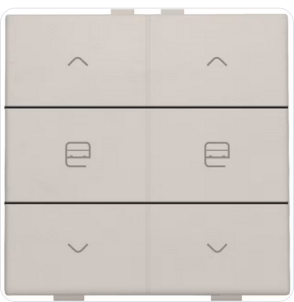 Niko Original light grey Home Control 2-voudige bediening motorsturing met 6-voudige toets Niko home control tweevoudige motorsturing