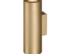 SLV ENOLA_B wandarmatuur QPAR51 rond up/down messing max. 50W incl. sierring messing Wandlampen