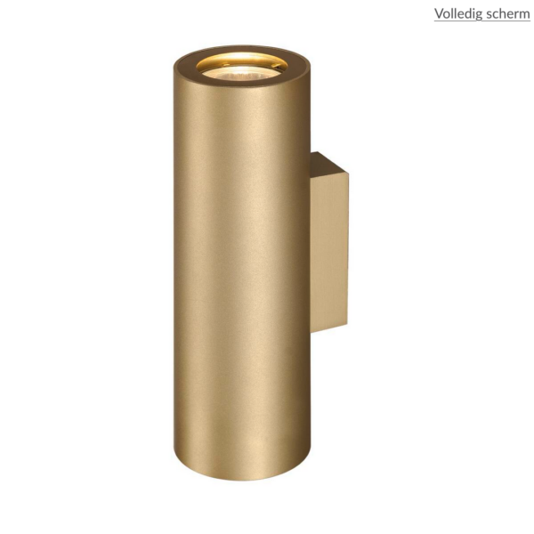 SLV ENOLA_B wandarmatuur QPAR51 rond up/down messing max. 50W incl. sierring messing Wandlampen