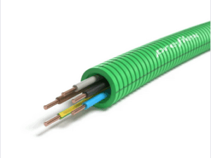 100 meter groen 5G1,5mm² Preflex safe voorbedrade buis 16mm LS0H draad H07Z1-U Halogeenvrije flex 1,5mm²