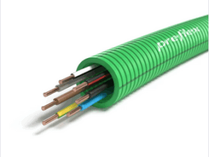 100 meter groen 7G1,5mm² Preflex safe voorbedrade buis 20mm LS0H draad H07Z1-U Halogeenvrije flex 1,5mm²