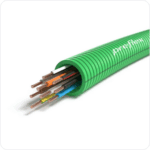 100 meter groen 9G1,5mm² Preflex safe voorbedrade buis 20mm LS0H draad H07Z1-U Halogeenvrije flex 1,5mm²