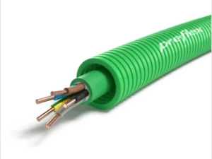 100 meter groen XGB 5G1,5mm² Preflex safe voorbedrade buis 20mm LS0H Halogeenvrije flex 1,5mm²