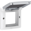 Niko Hydro grijs aanpaskader met deksel voor 45x45mm functies