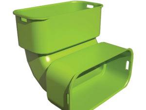 Ubbink bocht verticaal AE 55 60x130 Air Excellent