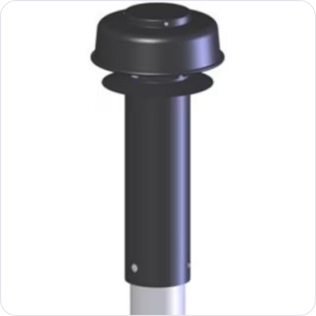 Zehnder CoxTrek Uitblaaskap Ø125mm met lage weerstand Dak & Gevel