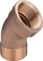 Messing bocht MF 1/2 duim 45°