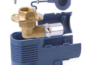 Systempex enkele inbouwdoos sanitair met persstuk D 16 mm 1/2"F enkel sanitair Systempex Pers muurplaten