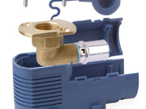 Systempex enkele inbouwdoos verwarming met persstuk D 16 mm 1/2"F enkel verwarming Systempex Pers muurplaten